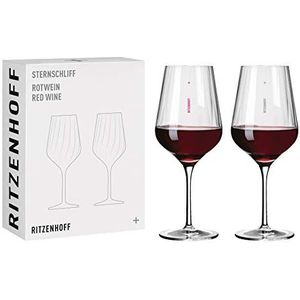 Ritzenhoff 3661001 sterslijping #1 rode wijnglazen, glas, 570 ml, transparant