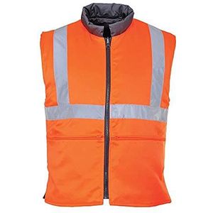 Portwest RT44 Hi-Vis Omkeerbare Bodywarmer RIS, Oranje, Grootte S