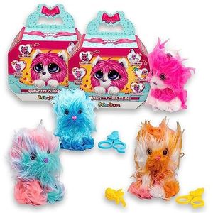 Sbabam, 2 stuks schattige kattenknuffel, leuke doos, speelgoed voor kinderen, pluche dieren, kleurrijke dieren, poppen, cadeau, 2 stuks
