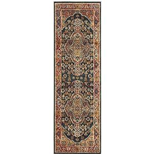 Safavieh Modieus tapijt, HMY403, geweven polypropyleen lopers, marineblauw/goud, 62 x 240 cm