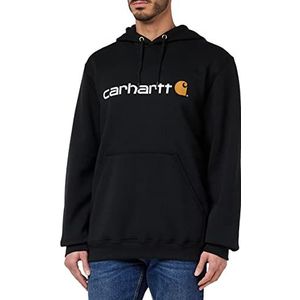 Carhartt Sweatshirt met losse pasvorm, middelzwaar, met afbeelding van het logo voor heren, Zwart, S