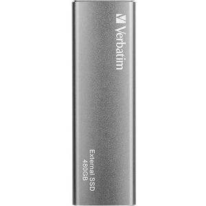 Verbatim Vx500 externe SSD - 480 GB, USB 3.1 Gen 2-controller, leessnelheid 500 MB/s, incl. USB-C- en USB A-kabel, Store n Go, spacegrijs