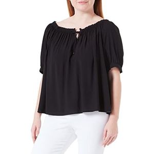Q/S by s.Oliver Damesblouse, korte mouwen, zwart, 40
