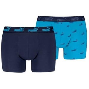 PUMA Men's Elements Boxer, blue combo, M (2-pack), Blue Combo, M