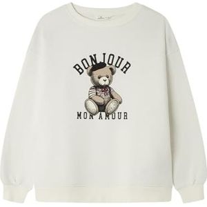 Springfield Bonjour Teddy Bear Sweatshirt met ronde hals, beige, XS voor dames