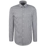 Seidensticker - Businessoverhemd - Donkerblauw - Slim Fit - 1/1 Bedekte Button-Down-kraag Ruit