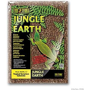 Exo Terra Jungle Earth, terrarium substraat van dennenschors, jungle aarde, ideaal voor vochtmindende reptielen, amfibieën en ongewerveld, 8,8 l