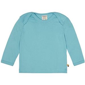 loud + proud Uniseks kindershirt, GOTS gecertificeerd shirt, cyaan, 134/140 cm