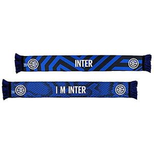 Inter Sjaal nieuw logo polyester, verschillende kleuren, stadion unisex volwassenen, patroon strepen zwart/blauw, eenheidsmaat