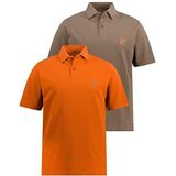 JP 1880 Poloshirt voor heren (2 stuks), bruingrijs, 8XL