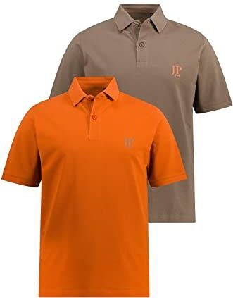 JP 1880 Poloshirt voor heren (2 stuks), bruingrijs, 8XL