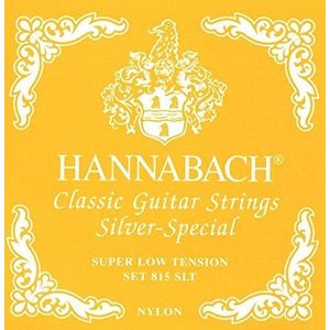 Hannabach snaren voor klassieke gitaar Seire 815 Super Low Tension Silver Special (hoge kwaliteit, universele snaar voor bijna elk instrument, snaren klassieke gitaar, Made in Germany)