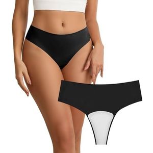 Wezest Camel Toe Cover Thong/Camel Toe Concealer Ondergoed/CamelToe Hider Ingebouwde Latex Cover om Vrouwelijke Lijnen Te Verbergen, Zwart, one size