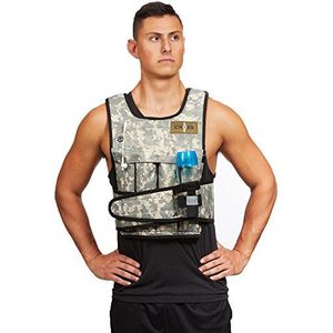 CROSS101 Verstelbaar gewogen vest camouflage workout gewicht vest training fitness, 20 lbs.