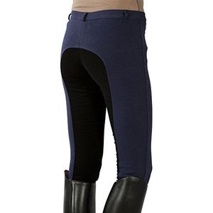 PFIFF Unisex kinderen PFIFF 102603 kinderrijlegging Ella stof bezet meisjesrijbroek, blauw/roze 104 rijbroek, blauw/roze, EU
