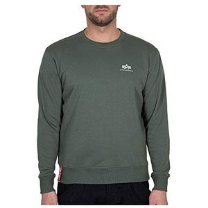 ALPHA INDUSTRIES Heren Basic Sweater Small Logo Capuchontrui, Vintage groen, XS