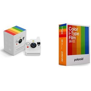 Polaroid - Now+ Generation 3 - Instantcamera Bluetooth-verbonden + kleurenfilm (16 filmpakket) - Wit