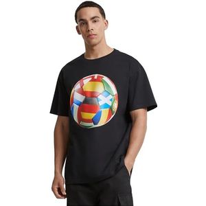 Mister Tee Upscale - Football's Coming Home 2024 Europe Tour Oversize Heren T-shirt - Zwart