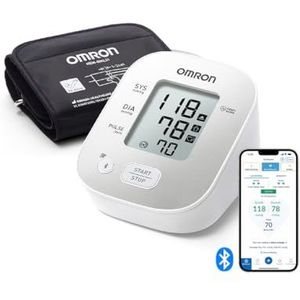 OMRON X2 Smart+ bovenarm bloeddrukmeter. Slimme bloeddrukmeter voor thuisgebruik met Bluetooth en compatibele app voor smartphones