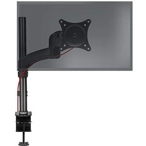 Duronic DM451X2 Enkele PC Monitor Beugel | Zwart Staal | Hoogte Verstelbare Arm voor 1 15”-27” LED LCD TV Televisie Scherm | VESA 75 100 plaat | Computer Beeldscherm Standaard | 13 kg Draagcapaciteit