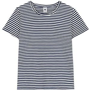 Petit Bateau T-shirt dames A06TS blauw/wit, Blauw/Wit, M
