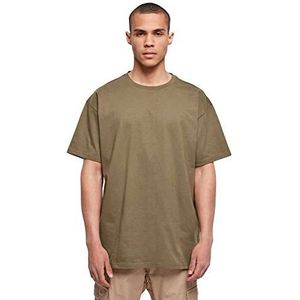 Build Your Brand Heren zwaar oversized T-shirt, olijfgroen, M