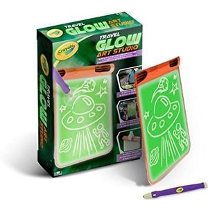 Crayola - Travel Glow Art Studio, Lichtgevend Schoolbord, Spel en Cadeau voor kinderen, vanaf 6 jaar, 04-2506