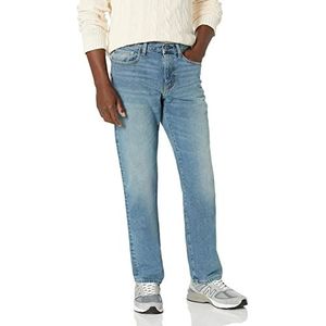 Amazon Essentials Straight-Fit Stretch Jeans,Lichtwasbaar,33W / 32L