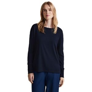 Street One Damesshirt met lange, blauw (deep blue), 46