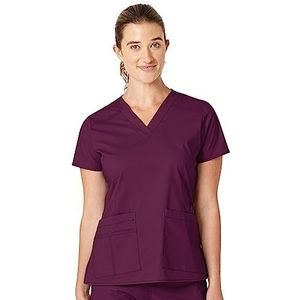 WonderWink Women's Wonderflex Verity Scrub Top, Wine, Medium