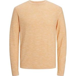 JACK & JONES Heren JORCRAYON gebreide trui met ronde hals, Iceland Poppy/Detail: Cloud Dancer, L, Iceland Poppy/Detail: cloud danser, L