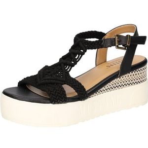 Mustang Dames 1459-805 sandalen, zwart, 41 EU, zwart, 41 EU