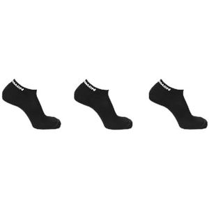 Salomon Flow Low uniseks sokken, pak van 3, wit, 42-44
