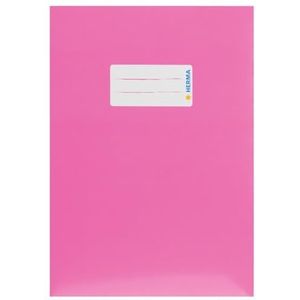 HERMA 19763 boekomslag A5 karton roze, boekje met tekstveld van stevig en extra sterk papier, voor schoolschriften, gekleurd