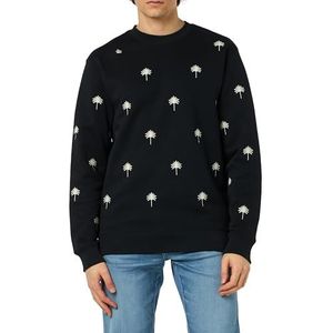 Scotch & Soda All-Over Embroidery Sweatshirt, Black 0008, XL