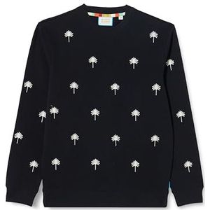 Scotch & Soda All-Over Embroidery Sweatshirt, Black 0008, S