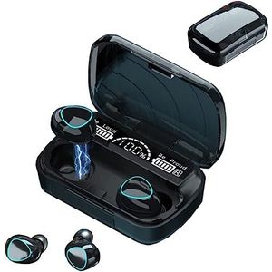 Bluetooth hoofdtelefoon, draadloos, sport, 48 uur, hifi-stereo, 2023, Bluetooth 5.3, draadloos, met ENC, ruisonderdrukking, microfoon/dual led-display, IP7, waterdicht/comfortabel, voor kicking