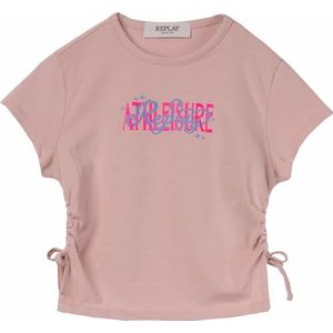 Replay T-shirt voor meisjes, 994 Poeder Roze, 8 Jaar