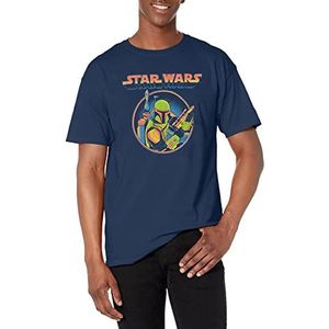 Star Wars Heren Boba T-shirt, marineblauw, XL