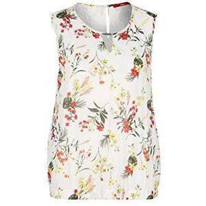 s.Oliver Damesblouse in O-vorm, Cream Aop, 38