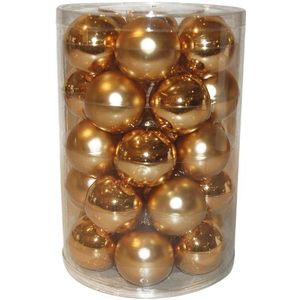 Brauns-Heitmann 86657 kerstballenset, XL, glas, bal grootte 6 cm, 30 bollen, goud mat en glanzend