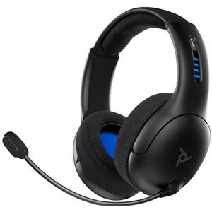 PDP Gaming LVL50 draadloze Headset met Mic for or PlayStation, PS4, PS5 - PC, laptopcomputer - Noise Cancelling microfoon, Bass Boost, Lichtgewicht, Soft Comfort Over Ear Headphones - zwart