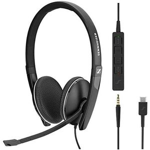 Sennheiser 508356 SC 165 headset USB-C Duo,Zwart