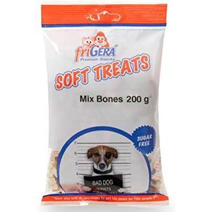 friGERA Semi-Moist Soft Treats Mix Bones (9 verschillende soorten), verpakking van 7 stuks (7 x 200 g)