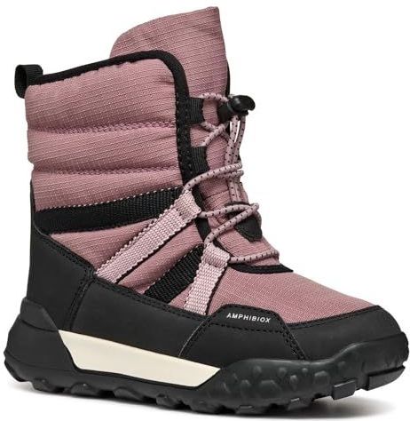Geox - J Trekkyup Girl B - Sneeuwlaarzen - Antiek Roze Zwart - Kindermaat 35 EU