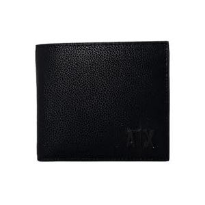 ARMANI EXCHANGE Tonal Ax Logo Billfold with Coin Pocket Wallet - bi-fold portemonnee voor heren, zwart