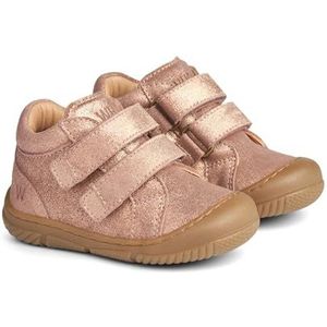 Wheat Ivalo Kinderschoenen, uniseks, met klittenband, glitter, baby, 100% leer, ademend, om te leren lopen, 2026 Rose, 26 EU