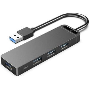 Watio Wave Hub, 4 x USB 3.0, 1 x Micro-USB-poort, grijs, ideaal voor meerdere snelle en efficiënte verbindingen, compatibel met verschillende apparaten*