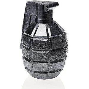 Candellana Grenade Steel Lavender's Blue, geurkaars, 8 x 14 x 8 cm, 130 ml, Europese was, natuurlijke katoenen lont, anti-muggen