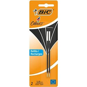 BIC balpenvulling 4 kleuren 2 Stuk zwart